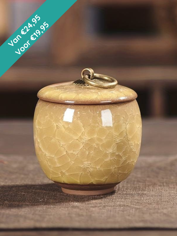 Mini urn - Oker geel